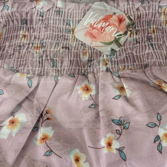 New Lavender Floral Smocked Cute Women's Summer Flowy Tank Top Blouse Top - Picture 5 of 6